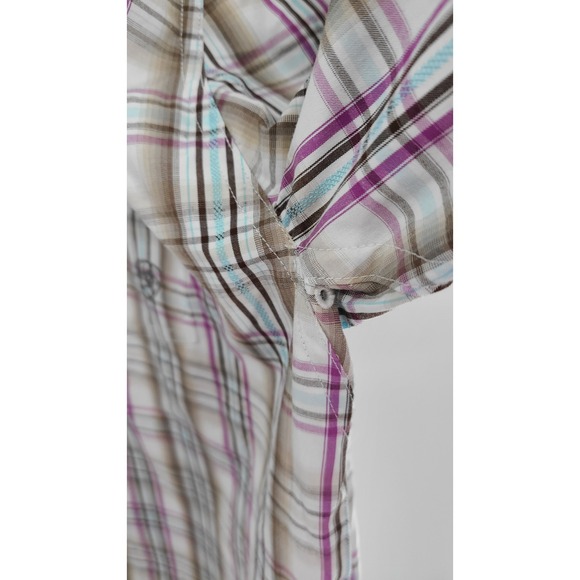 Ariat Pro Series Mens Plaid Shirt Sz Large NEW Short Sleeve Moisture Wicking SPF - Picture 2 of 10